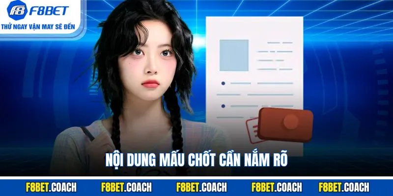 Nội dung mấu chốt cần nắm rõ